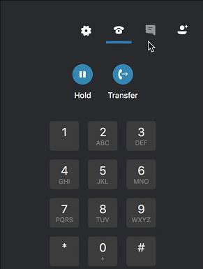 Transfer a Call To transfer a call: 1. In the Conversation window, click the Call Controls button. 2. Click the Transfer option. 3.