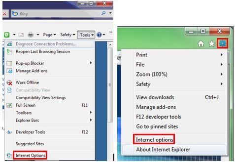 Additional Steps for Internet Explorer 8 and 9 1.