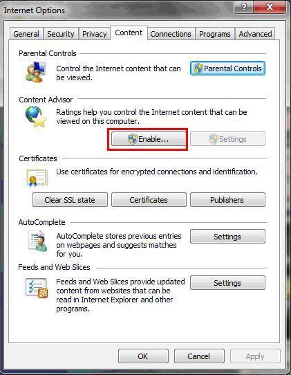 If you select Disable," to continue you need the password chosen at the time your computer was set up or the password for your system's network. 9. Select the Advanced tab. 10.