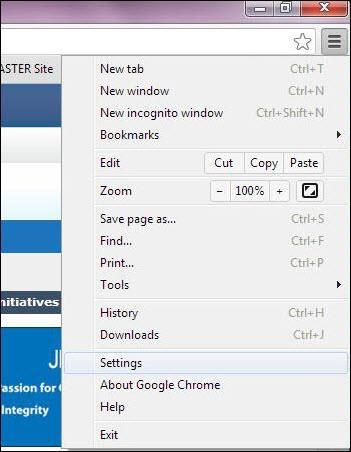 Additional Steps for Google Chrome 28 and Above 1. On your browser toolbar, select and then Settings.
