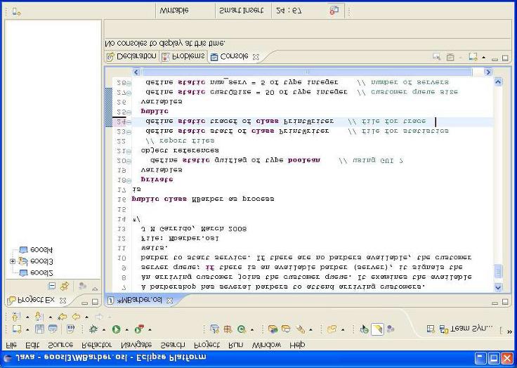 A.4 Configuring Eclipse for OOSimL Models 427 Fig. A.14 An OOSimL source file in the Eclipse editor area 2. Select External Tools Configurations 3.