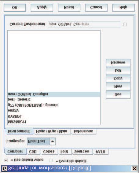 A.2 Developing Models with The jgrasp Environment 421 Fig. A.6 The jgrasp Settings for the OOSimL compiler workspace 2. The jgrasp main window appears on the screen, as shown in Figure A.4. On the left pane, select the folder where the OOSimL program files are located.