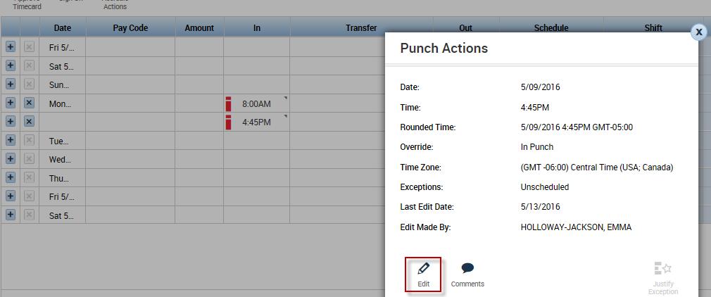Make sure you have obtained a Punch Change form from the employee before making any corrections. 1.