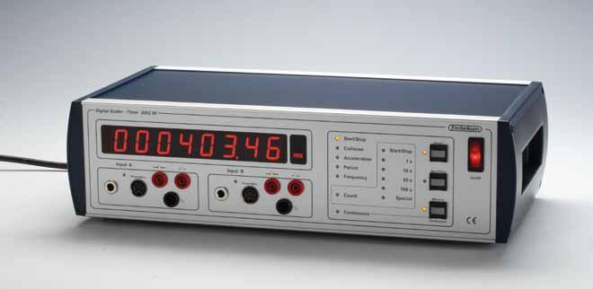The counter is provided with a 25 mm high easy-to-read LED display, and a logically arranged control panel making the apparatus highly suitable for demonstration experiments as well as for student