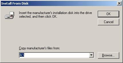 5. Press the "Have Disk"