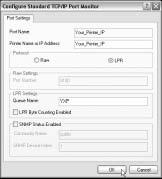 Fig. 3.57 Select Ports Tab Window Fig. 3.58 Set LPR Byte Counting Window 17. Highlight your printer port and click Configure Port (fig. 3.57). The Set LPR Byte Counting window appears (fig. 3.58). 18.