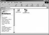 Fig. 3.59 Printers Window (98/Me) Fig. 3.60 Printers/Faxes Window (NT/2000/XP) 2.