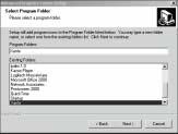 Read the Setup Information window; then, click Next. The Destination Location window appears (fig. 3.83). 5. Select the folder where the setup will install the files; then, click Next.