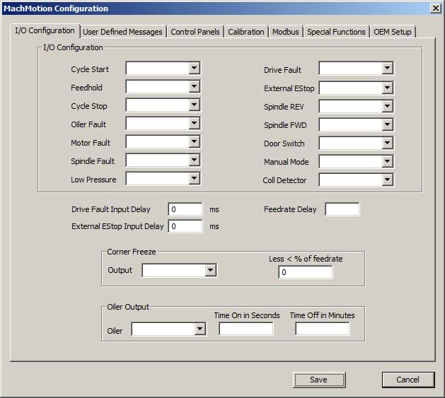 30 P a g e 8 ADVANCED OPTIONS A number of advanced features can be accessed and configured in the MachMotion plugin such as periodic oiler control and custom user messages.