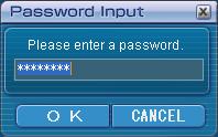 Click [OK] to return to the password entry window and enter the correct password again.