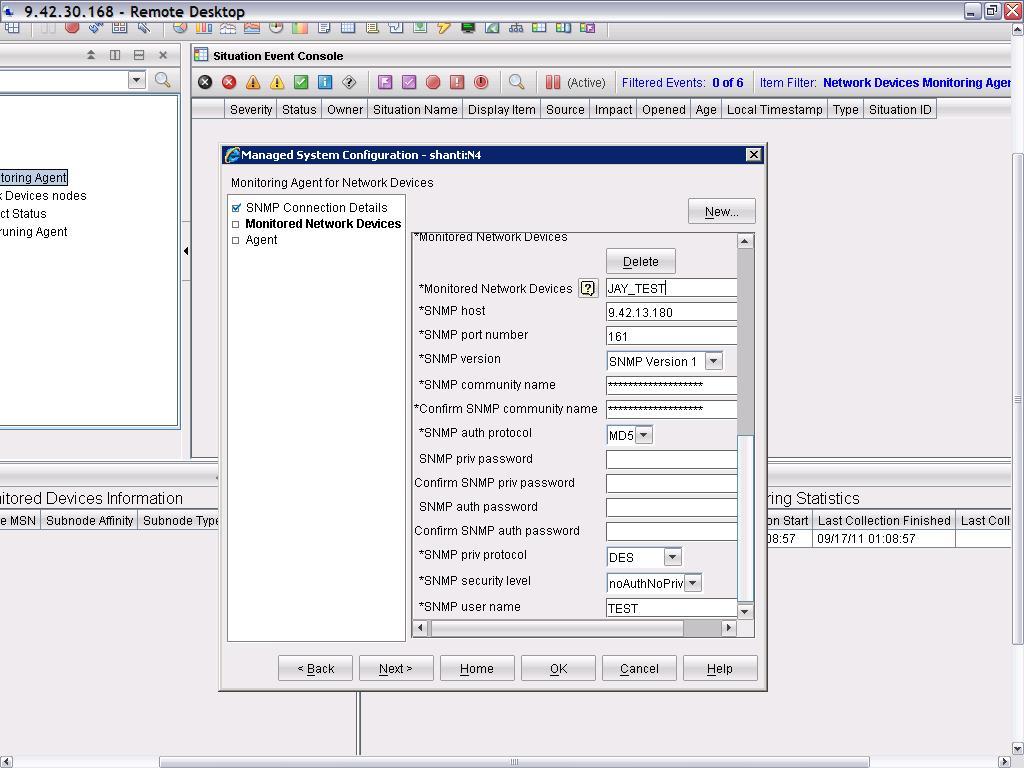 Figure 4. Adding a new system to monitor 6. In the Managed System Configuration window, complete the appropriate fields in all sections. The fields with bold titles are required.
