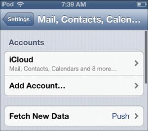 Your icloud account configuration is complete.