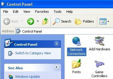 the Control Panel, click the