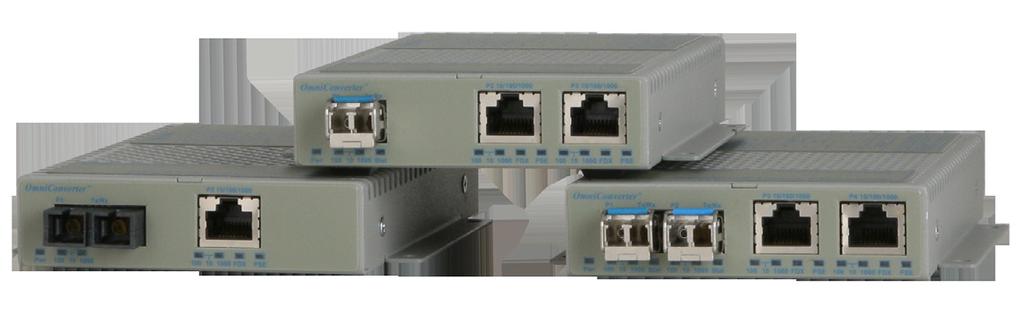 OmniConverter PoE media converters provide network distance extension with fiber cabling, and function as PoE injectors that enable powering devices such as IPphones, outdoor PTZ (pantiltzoom)