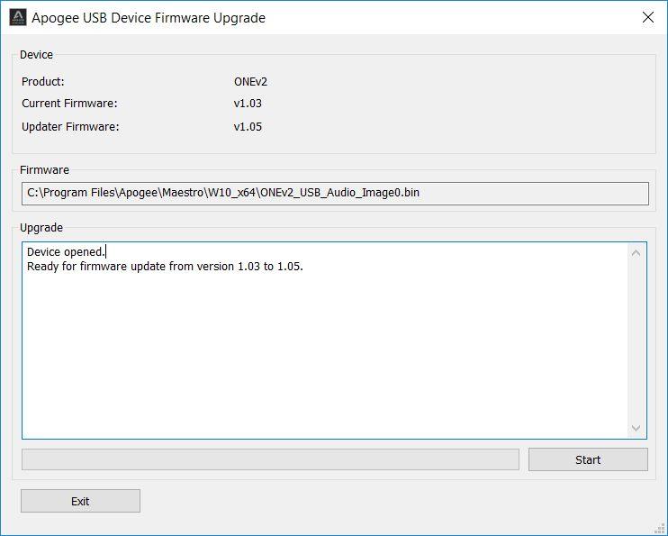 5. Immediately following the software installation, the firmware updater will launch and verify