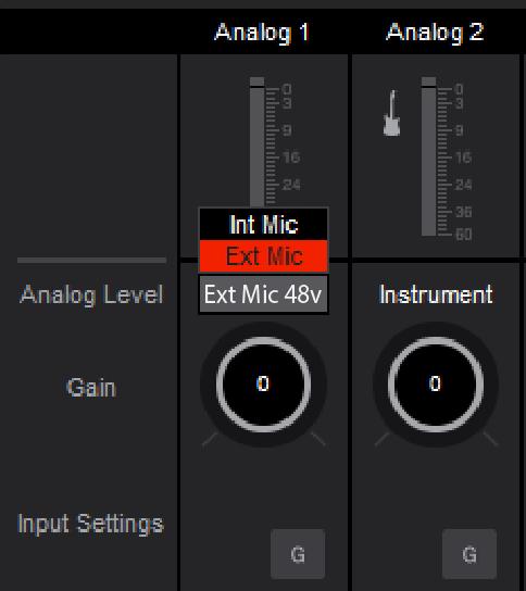 If you would like to utilize the built-in microphone, select Int Mic.