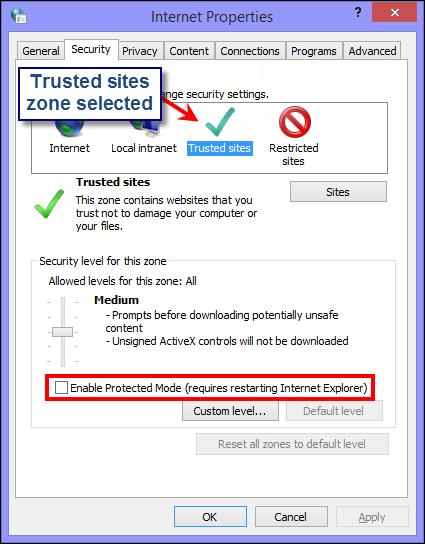 Chapter 3: Troubleshooting 5. Click the Sites button. 6. On the Trusted sites screen that appears, enter the BlackBerry AtHoc website address in the Add this website to the zone field. 7. Click Close.