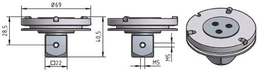 / Piece = 72 Adaptor plate Prismo ST with cylinders Part No.