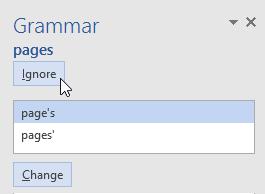 After the last error has been reviewed, the Grammar Check feature will appear. GRAMMAR 1.