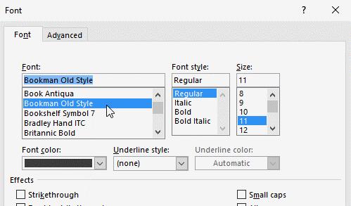 FONT/TYPESET SETTINGS A font is a set of printable or displayable text characters in a specific style and size. Font settings can be developed for any single character or range of characters.