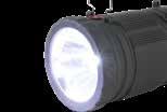 5 hours / 15 meters Spot Light (120 lumens) - 18 hours / 120 meters 8x adjustable zoom Lantern