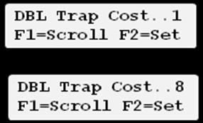 Repeated pressing of F2 will cycle through cost codes 1 to 8. 3.12 DBL Cost MasterCard Only The DBL Cost function is only relevant when using cost based Shooter s Cards and a Double Trap.