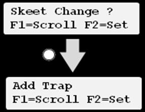 The Skeet / Trap Change menu allows enabling and disabling of the Skeet and Trap Disciplines. The customer will not see or be able to access a switched off Discipline.