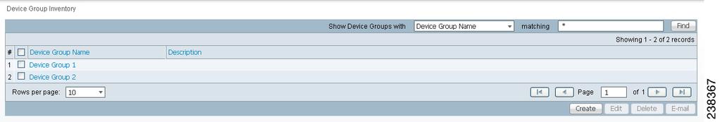 Chapter 4 Device Groups Accessing the Device Groups Window The Device Groups feature is used to create, edit, and delete device groups and e-mail device group owners.