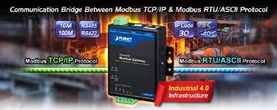 Moreover, the industrial IT SNMP network is upgraded to the Industrial automation Modbus TCP/ IP network.