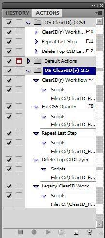 Installing ClearID v2.5 Actins 1. Launch Phtshp 2. In Phtshp, select Windw 3. Select Actins r Alt+F9 - This will pen the Actins interface 4.