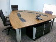 Video Conferencing Tables Mode-AL manufacture desks for Video Conferencing and other technology intensive applications.