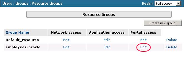 Creating the Resource groups Resource groups allow you to preconfigure specific applications and access by group, and assign the group to a master group or an individual user.