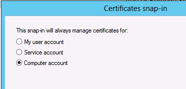 CloudBond 365 2. Click File -> Add/Remove Snap-in. 3. Select Certificates -> click Add. 4.