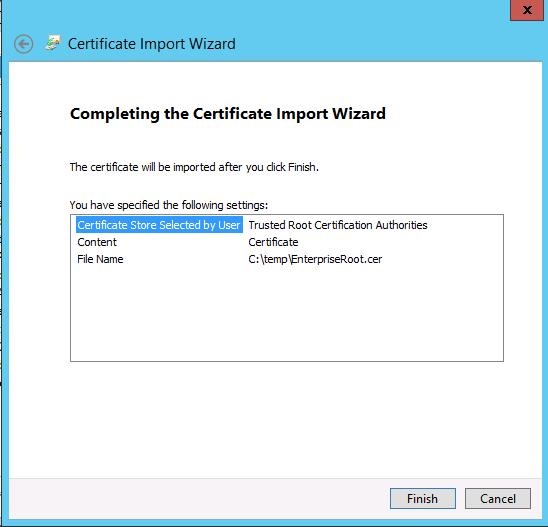 17-34: Completing Certificate Import