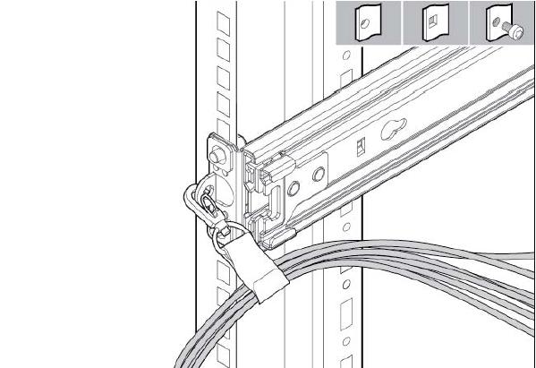 Installation Manual 10. Hardware Installation 10.3.5 Removing the Rail When removing the rail from the rack, always remove the front of the rail first. Figure 10-10: Removing the Rail 10.3.6 Securing the Cables Figure 10-11: Securing the Cables 10.