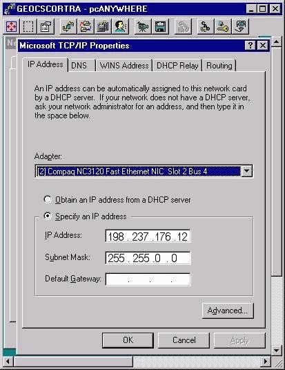 Private high IP addresses are on all duplexed ICM Routers and PGs. Click Advanced when a private high IP address is needed. The Advanced IP Addressing window opens as Figure 3 shows.