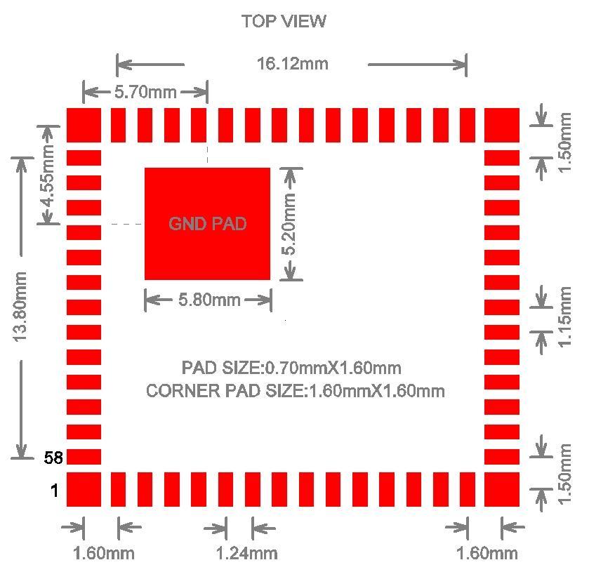 2.4: PCB Landing Pattern Figure 4: PCB