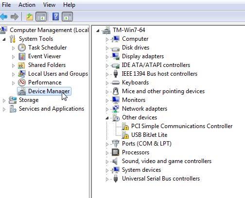 It will list all drivers of all devices. See Figure 2-17. Figure 2-17. Device Manager Window 4.
