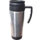 To Order Call: 310-277 4074 STAINLESS STEEL COMMUTER MUG Price: $ 4.00 Item#:S587 Colors:Stainless Steel SIZE: 16 0z PLASTIC TRAVEL MUG Dual Plastic Hull Price: $ 2.