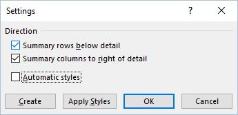 Display Levels Click the Outline Dialog Box Launcher. This button appears in the bottom right corner of the Outline Group.