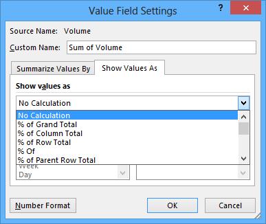 the total of all values displayed in the PivotTable. 10 If you want, you can create a formula that incorporates a value from a PivotTable cell.