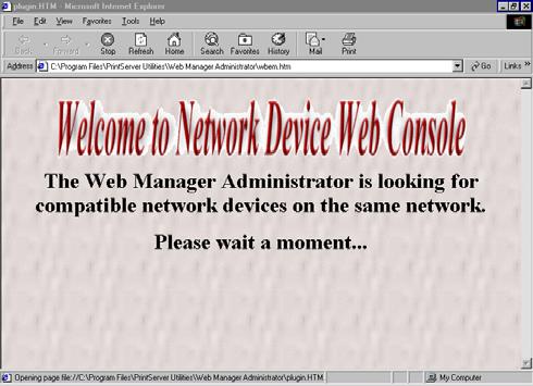 8.2 Web Manager Utility Web Manager Utility is implemented by WWW Plug-in technology.