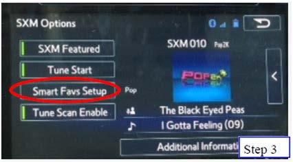 To set up Smart Favorites on the SXM presets: 1.