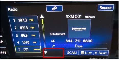 CONDITION #31: The Tag button cannot be selected on the Sirius XM Screen The vehicle may be a Canadian specification (market) vehicle.