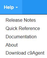 Help Menu Option Release Notes Quick Reference Documentation About Used to View past release notes and screen share with Support. Click on the link of the version you want to view.