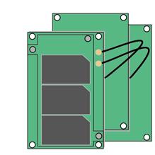 , 69x45mm (3,4) 25cm 4-wire twisted cord (5) 50 cm micro-coax. (5) 2 x 50cm micro-coax. (5) 1 x ID-000 SIM/SAM slot 1 x ID-000 SIM/SAM slot on main board.