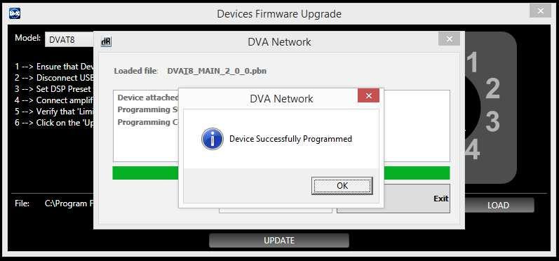 Click UPDATE button to continue the device upgrade process.