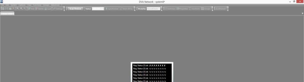 Scanning device and Online procedure DVA Network software can operate in two ways: 1. Offline: Does not require a connection with a Control 2/8 or any external device.