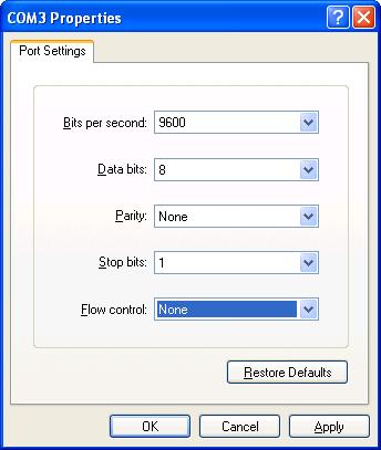 For XP above Windows version, communicate with serial port via serial port debug tool Double click
