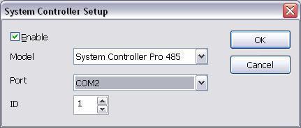 Upgrade To update the firmware of the System Controller. Model Select model of the System Controller.